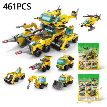 6 in 1 City Engineering Vehicle Building Blocks Toy