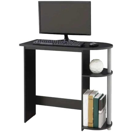 Computer Desk with Built-in Shelves